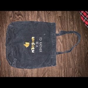 “I’d rather be a unicorn” bag